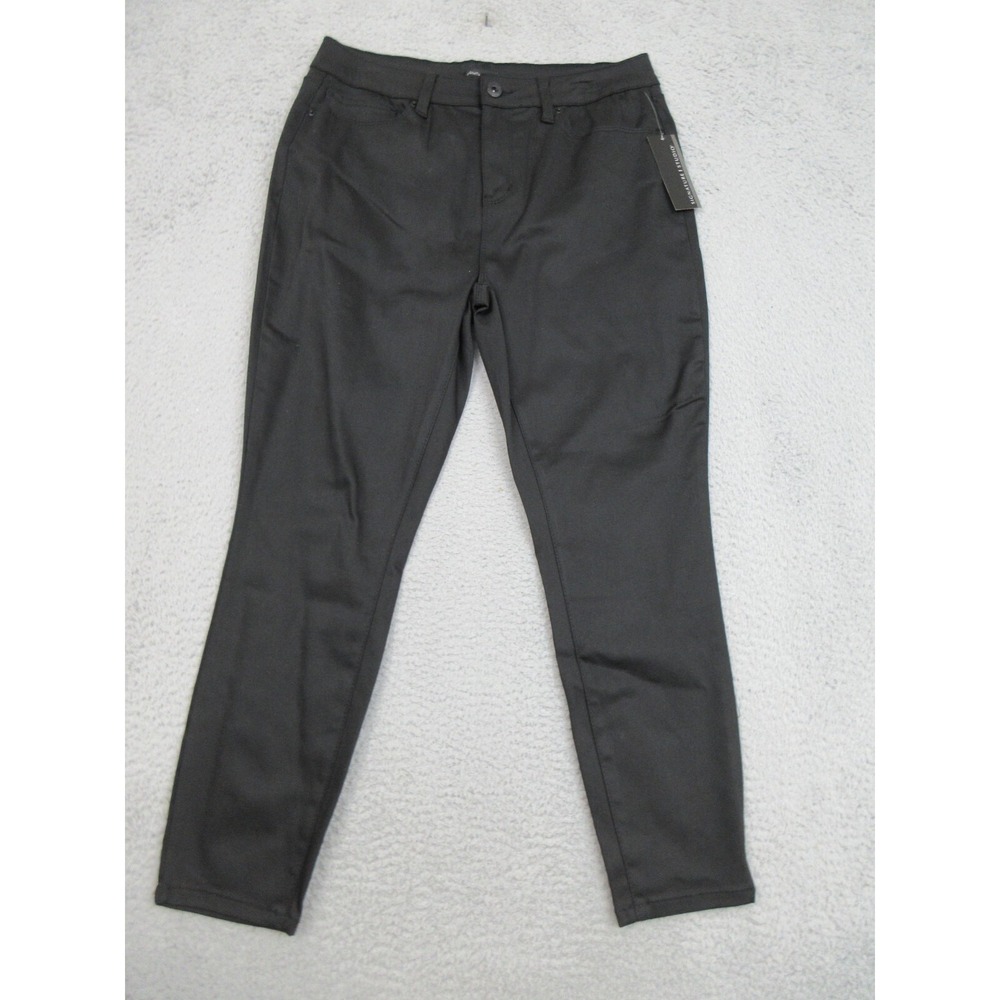 Signature Studio Pants Women 14 Black Stretch Classiccore Basic Minimal Simple